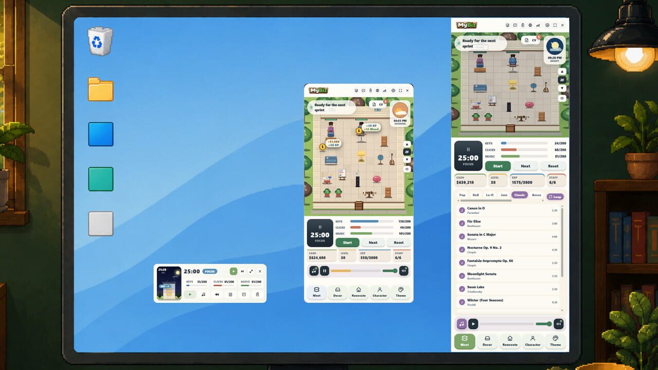 MyBiz: Pomodoro Desk Tycoon