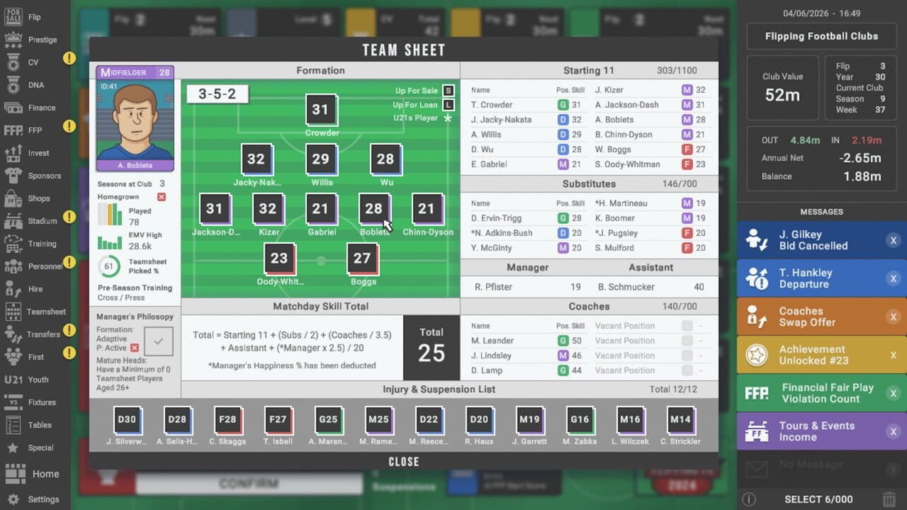 Flipping Football Clubs