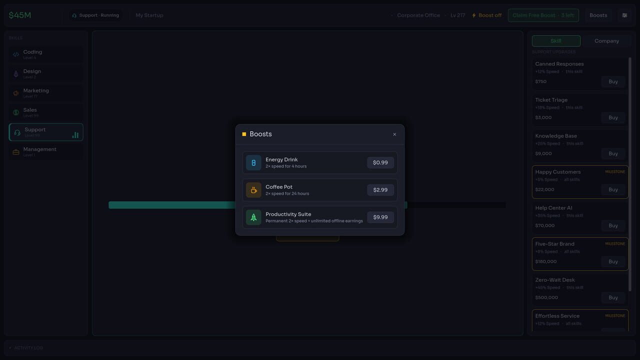 Idle Startup