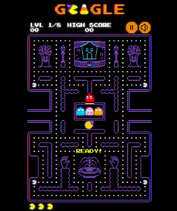 Google Doodle: Pac-Man Halloween 2025
