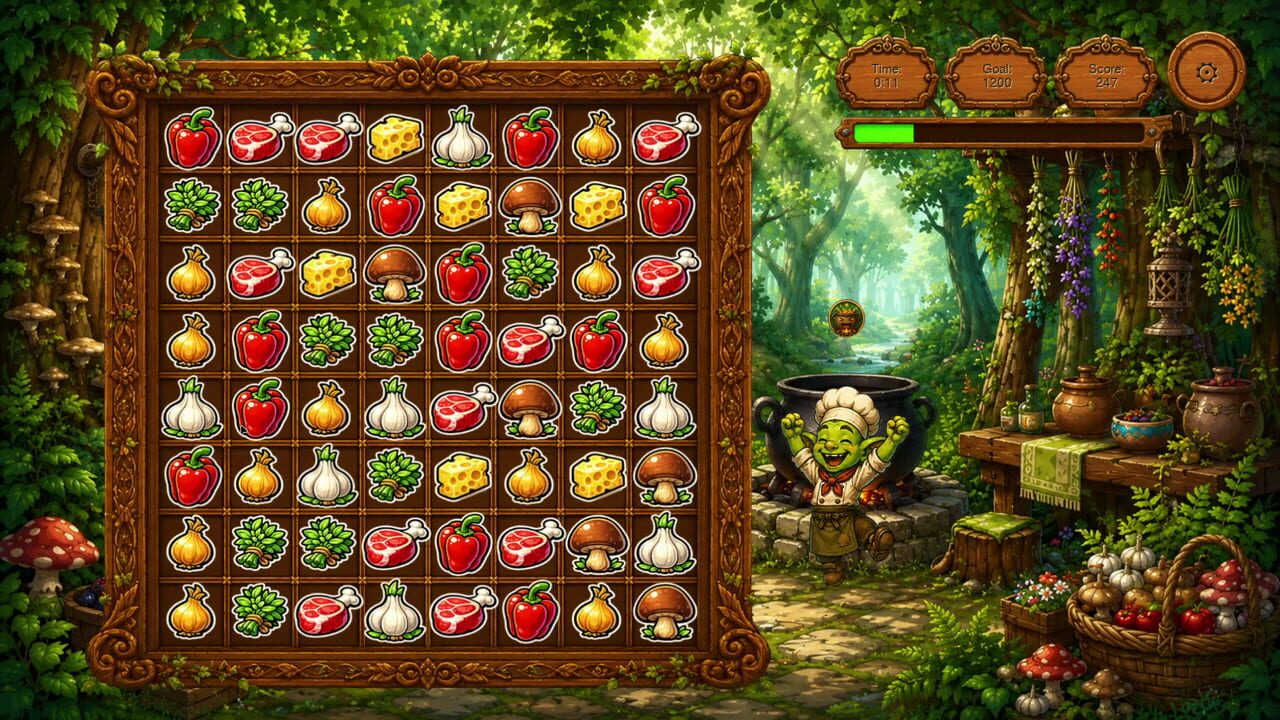 Goblin and Recipes: Match-3 Adventure