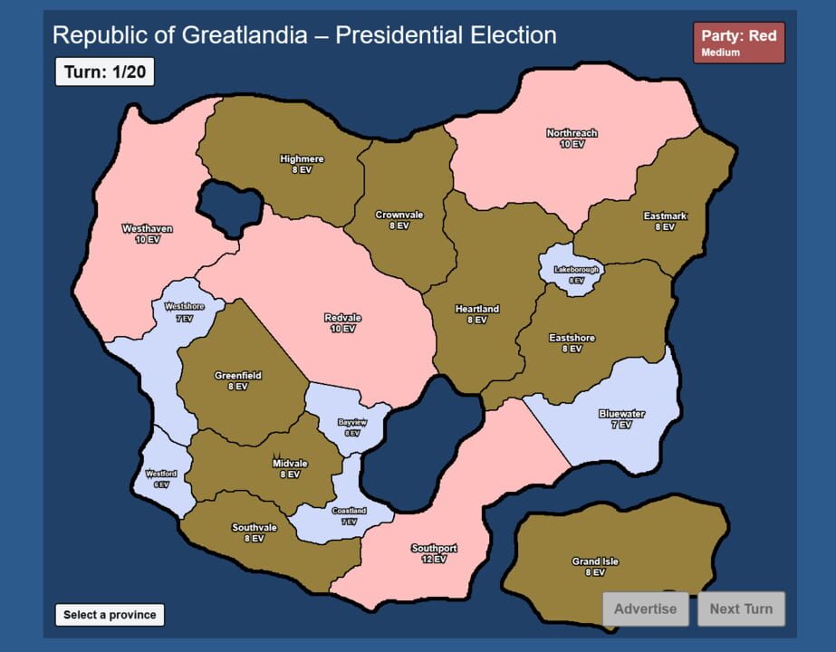 Greatlandia Election Simulator