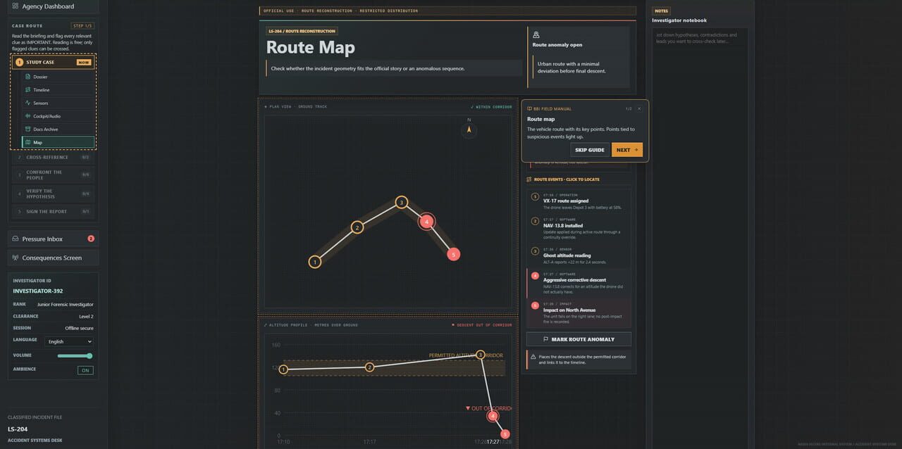 Accident Investigator Simulator: Black Box