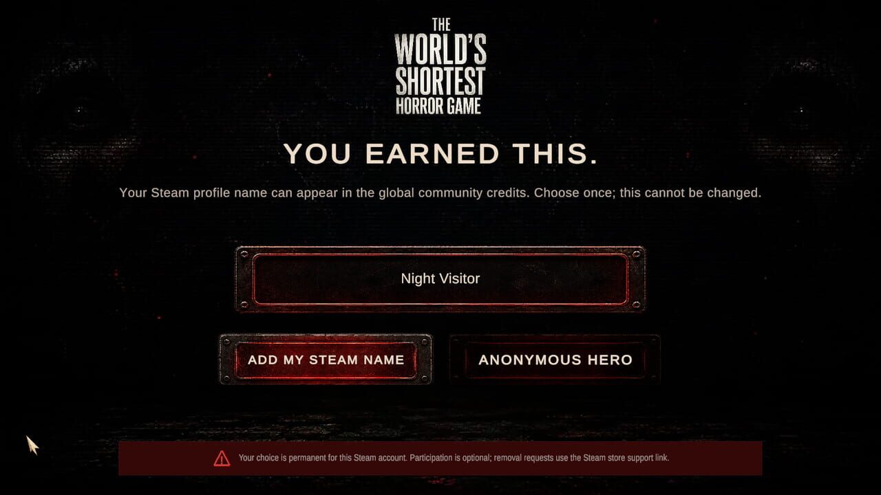 The World’s Shortest Horror Game