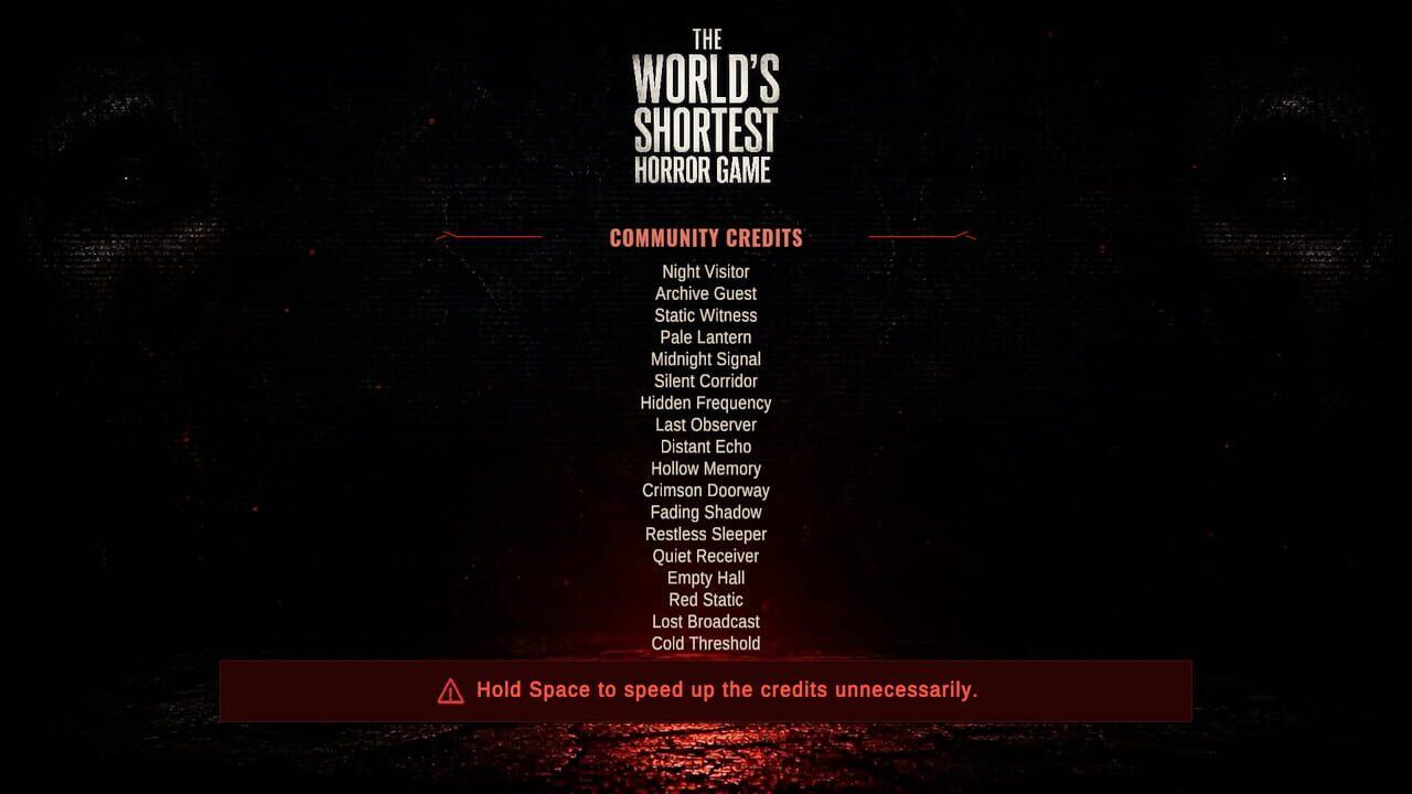 The World’s Shortest Horror Game