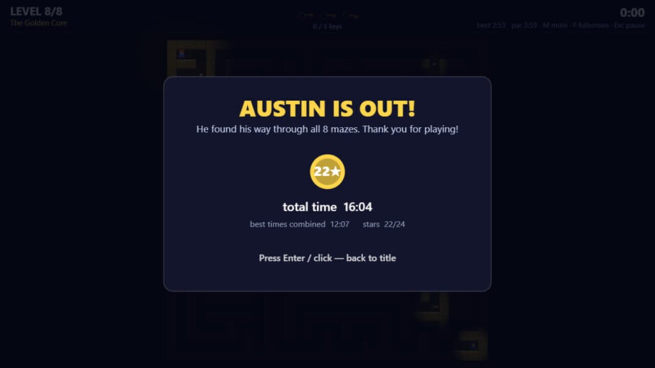 Austin Lost in Maze