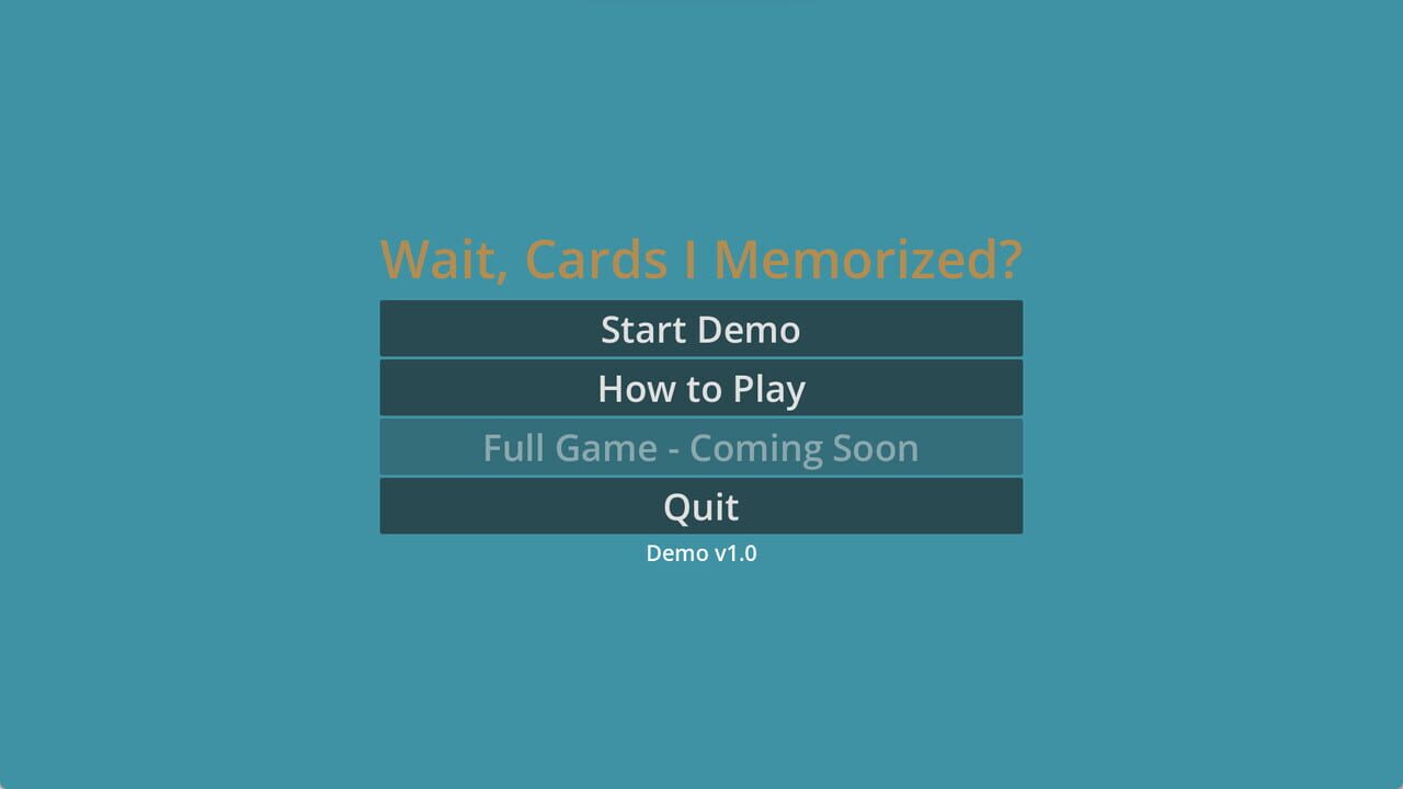 Wait, Cards I Memorized?