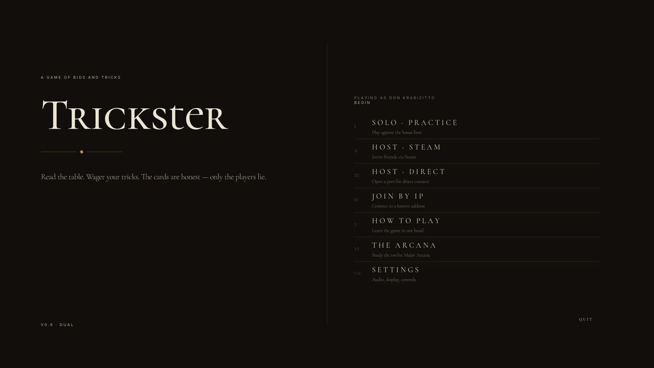 Trickster: The Fool’s Wager