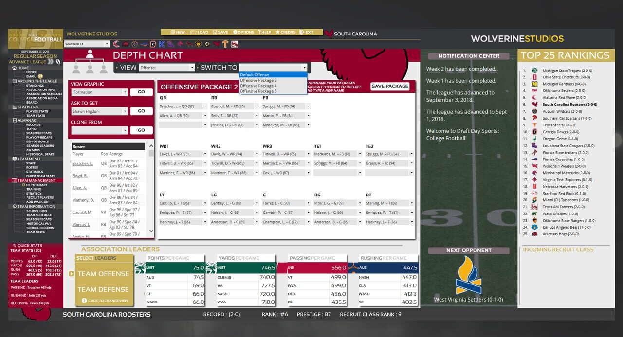 Draft Day Sports: College Football 2019
