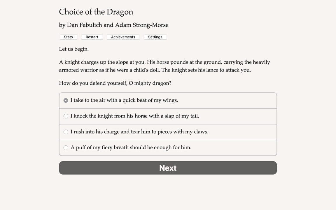 Choice of the Dragon