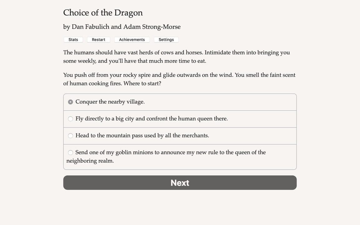 Choice of the Dragon