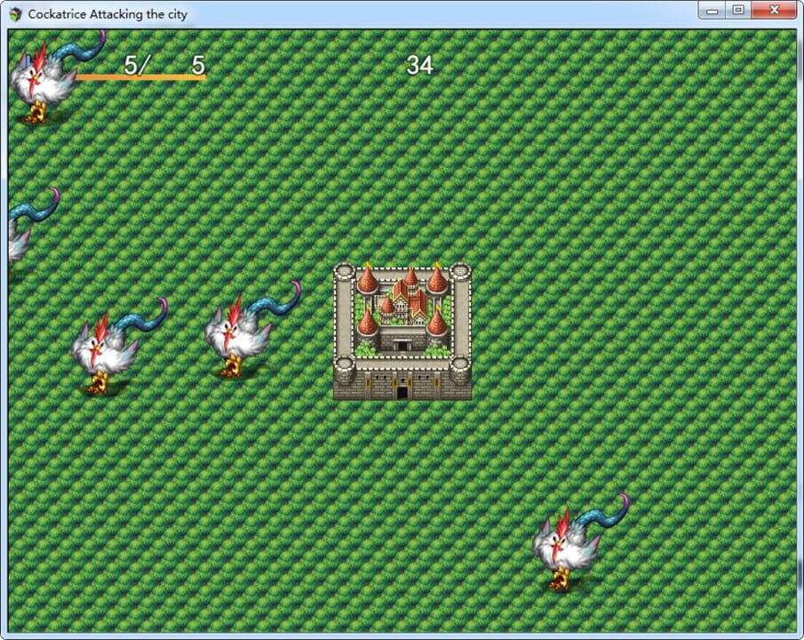 Cockatrice Attacking the city