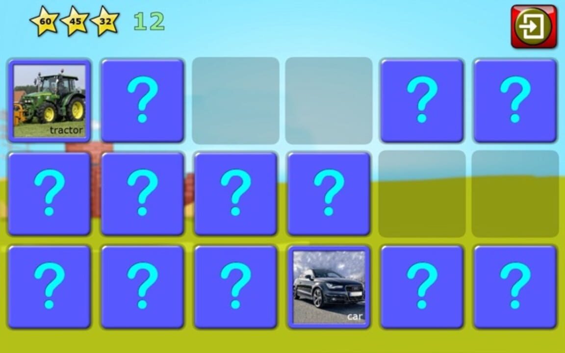 Kids Cars and Trucks Logic Memory Puzzles