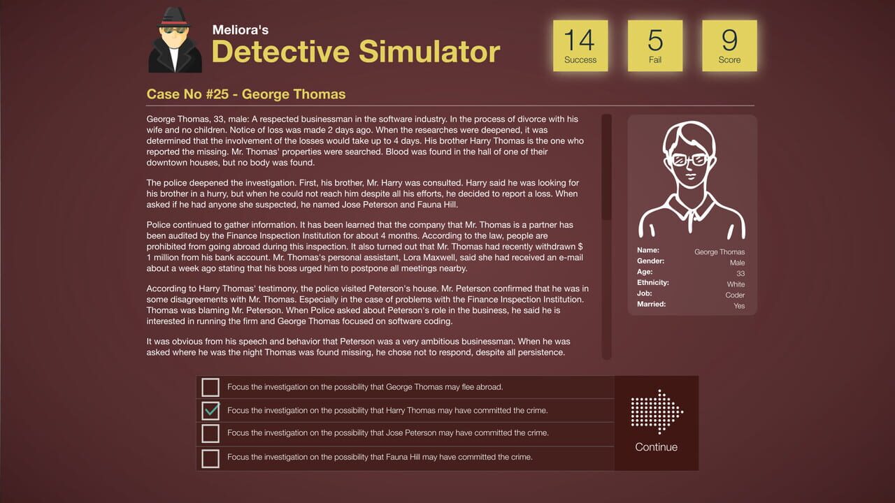 Meliora’s Detective Simulator