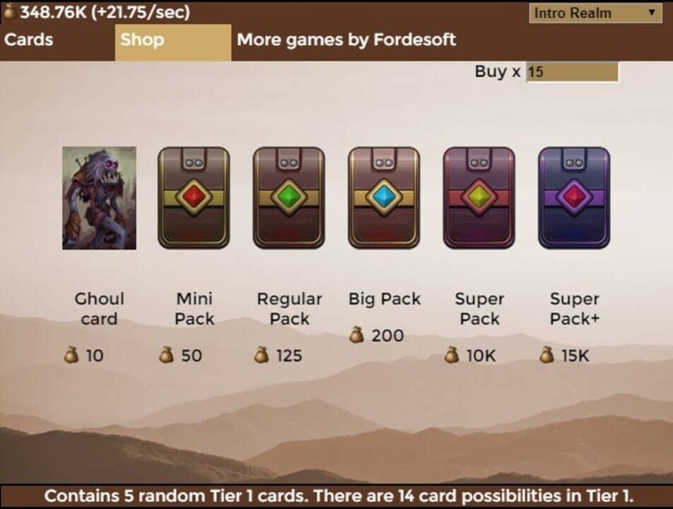 Creature Card Idle