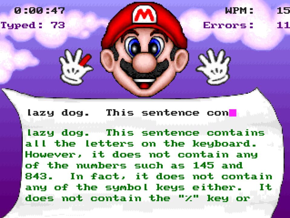 Mario Teaches Typing 2