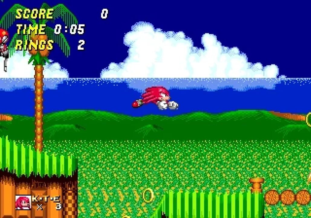 Knuckles the Echidna in Sonic the Hedgehog 2