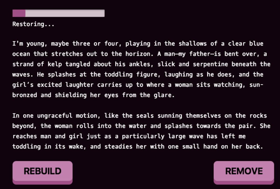 What Isn’t Saved (will be lost)