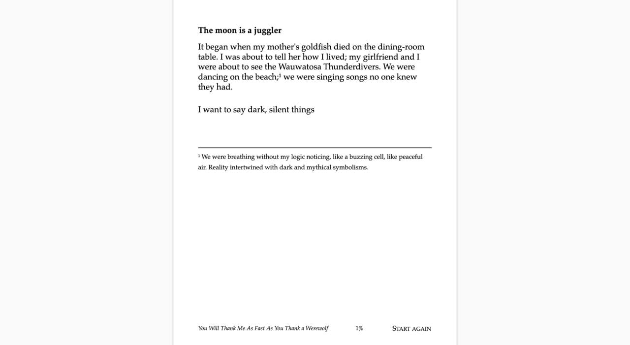 You Will Thank Me as Fast as You Thank a Werewolf