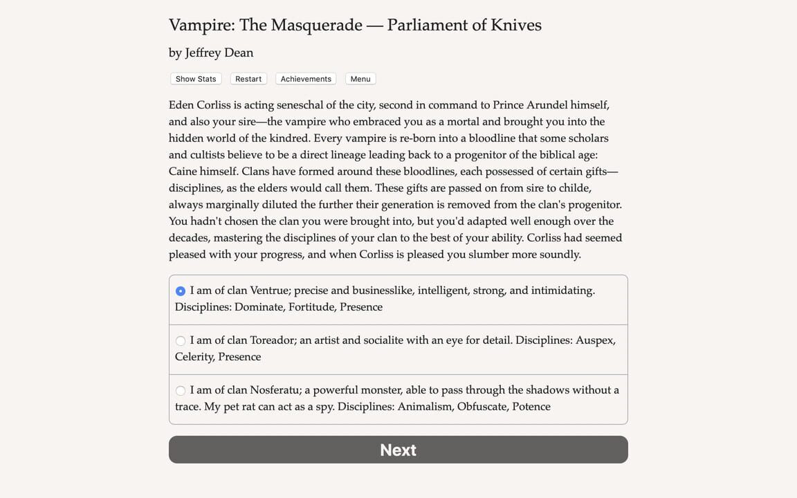 Vampire: The Masquerade – Parliament of Knives