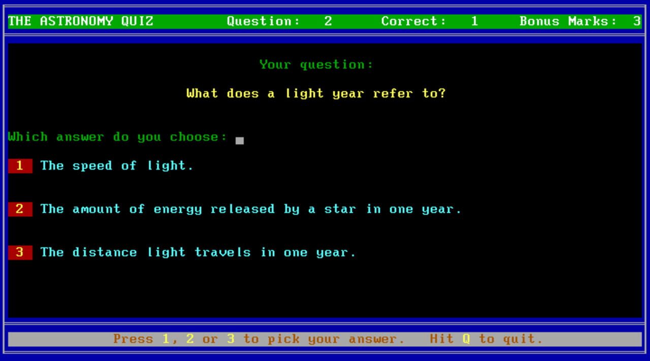 The Astronomy Quiz