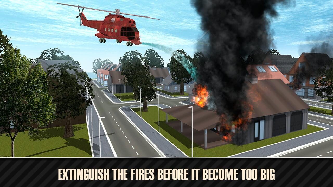 Emergency Fire Helicopter Simulator 3D