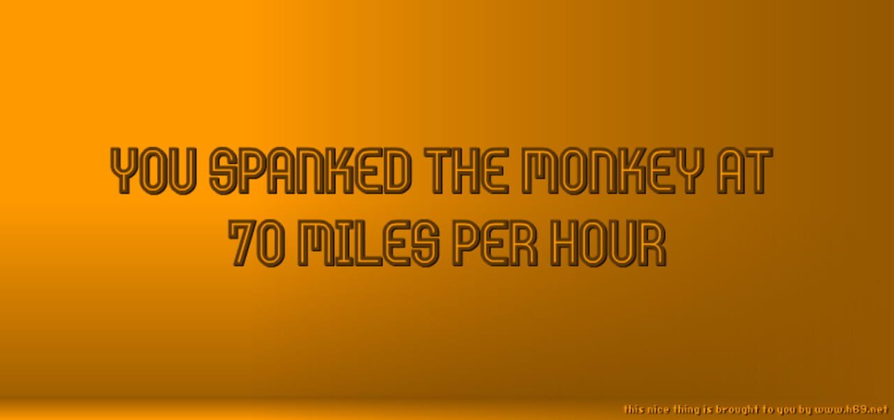 Spank the Monkey