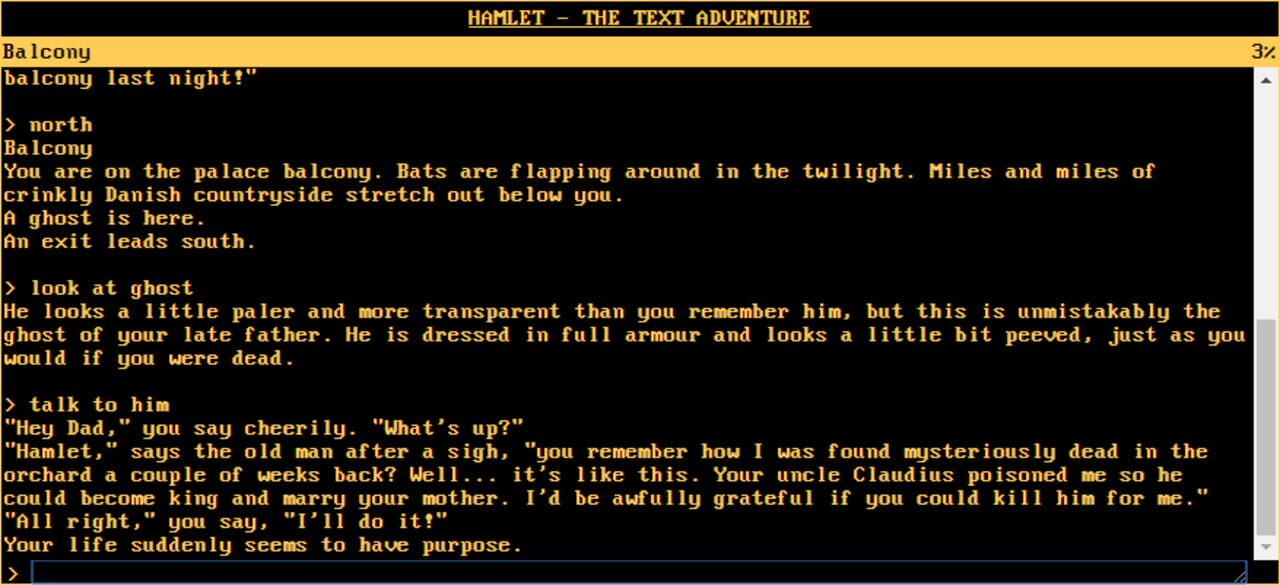 Hamlet: The Text Adventure
