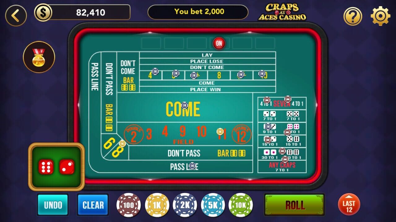 Craps at Aces Casino