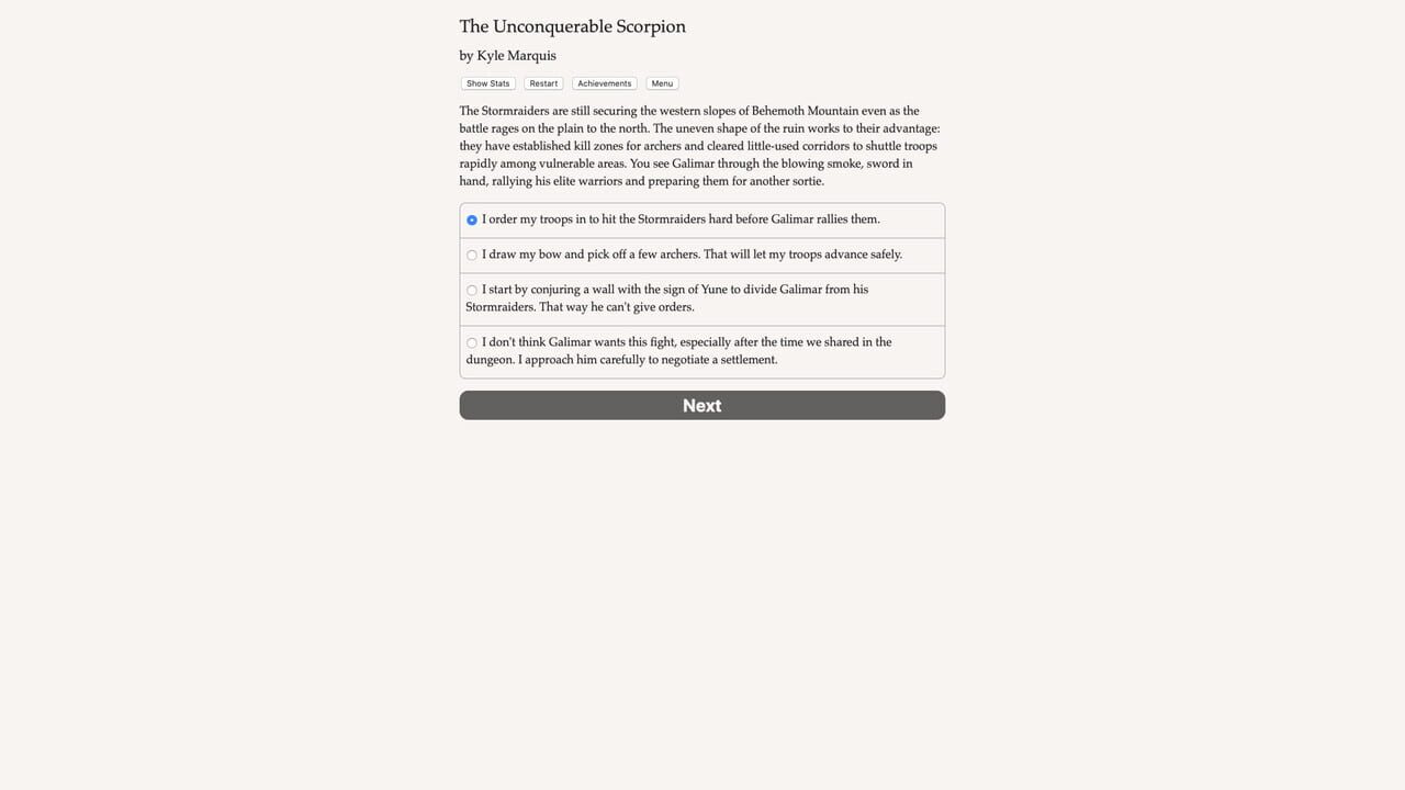 Pon Para and the Unconquerable Scorpion