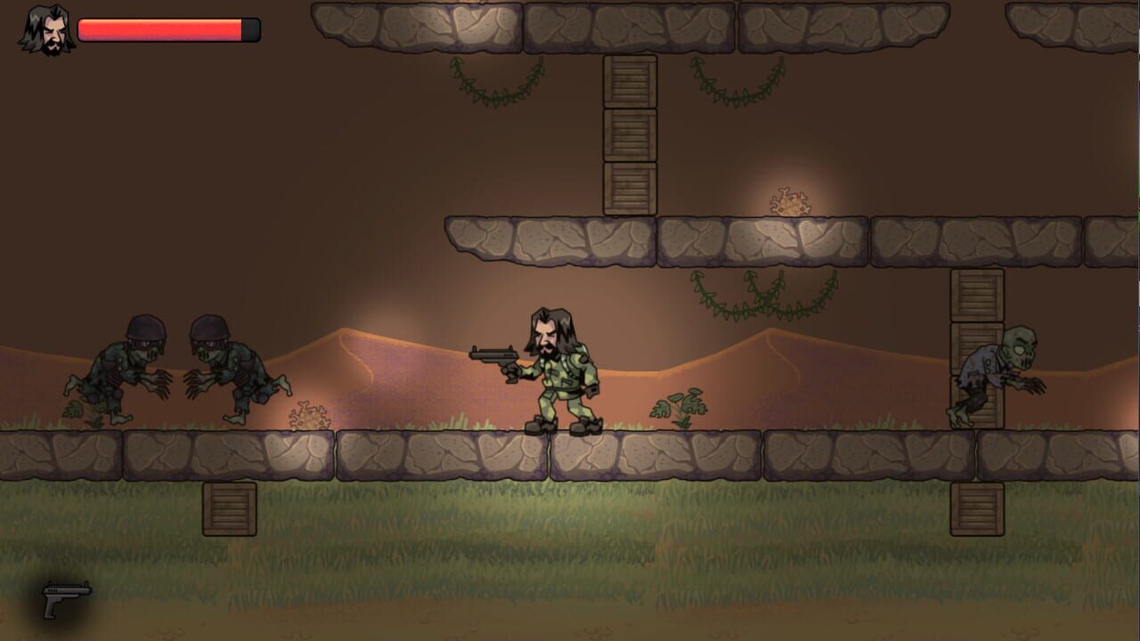 Zombies Desert and Guns