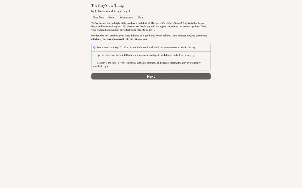 The Play’s the Thing