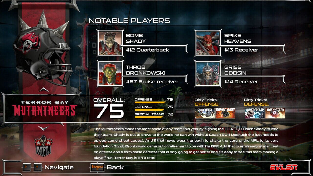 Mutant Football League: Terror Bay Mutantneers
