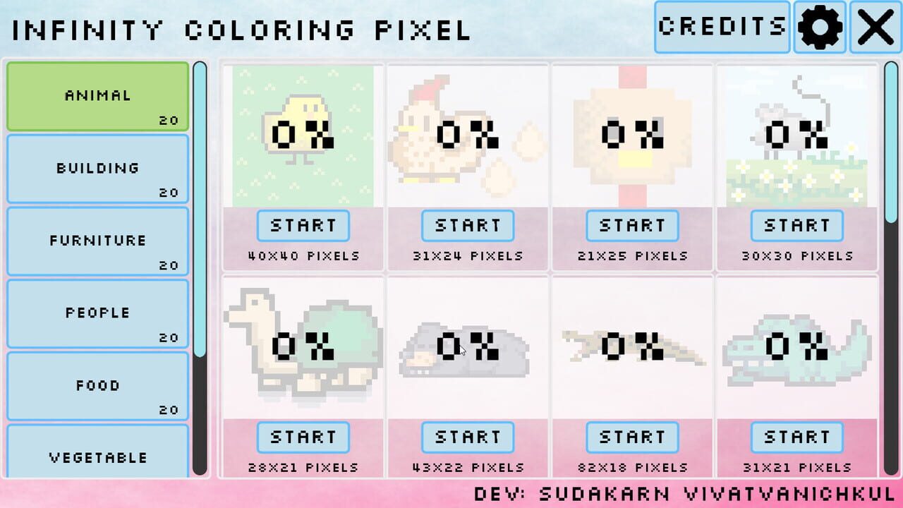 Infinity Coloring Pixel