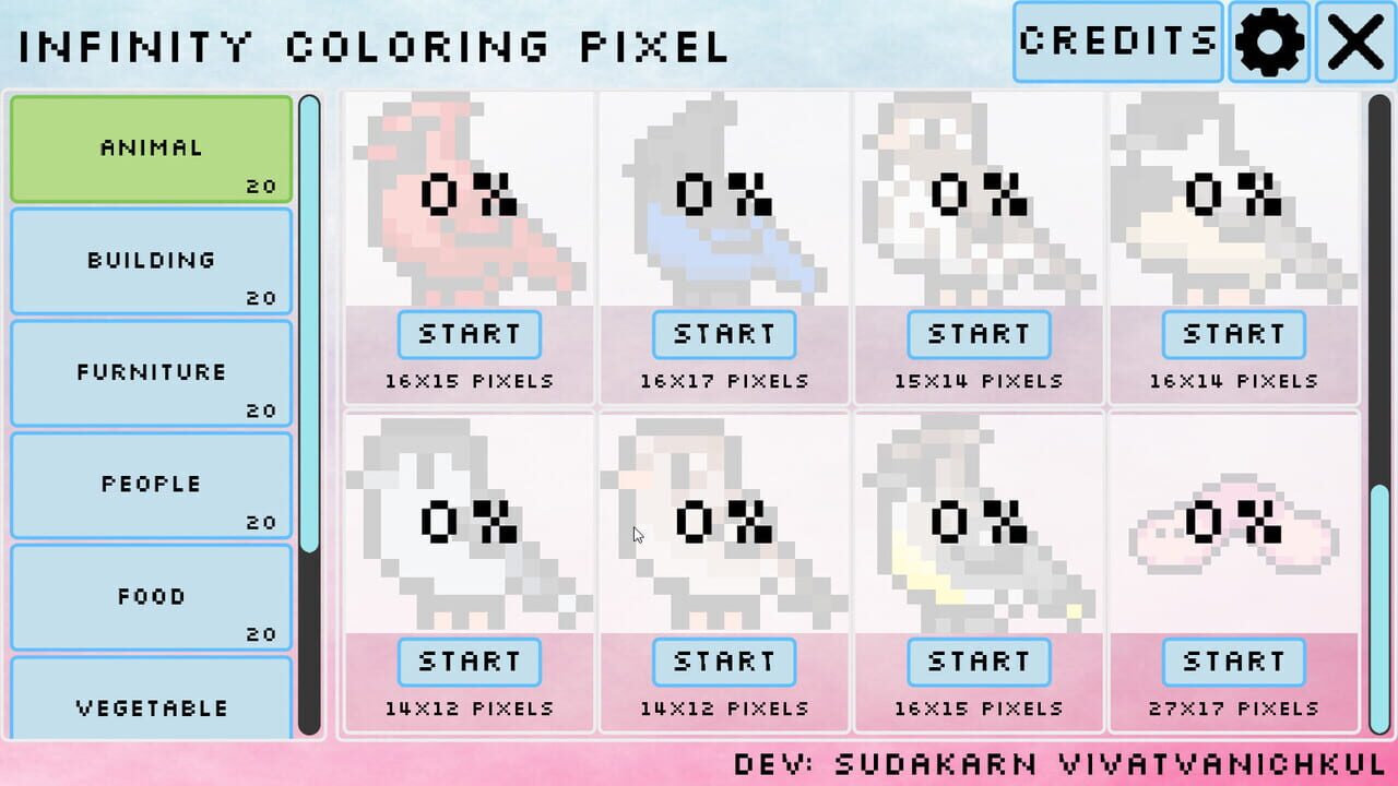 Infinity Coloring Pixel
