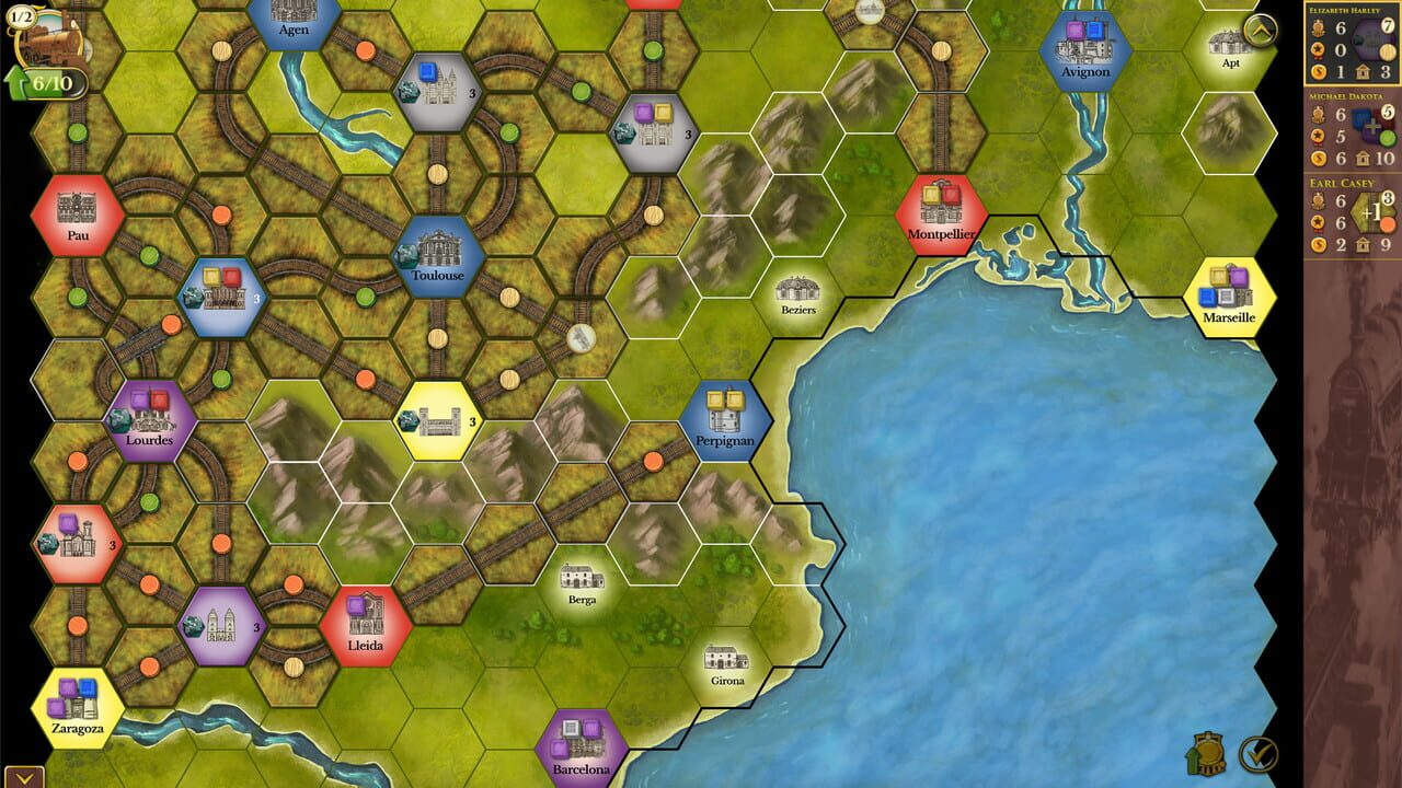 Steam: Rails to Riches – Carcassonne Map