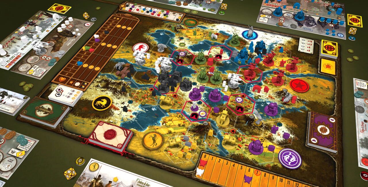 Tabletopia: Scythe – The Wind Gambit + Invaders from Afar