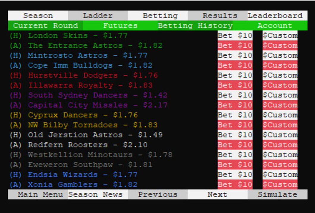 Syde Rugby League Simulator