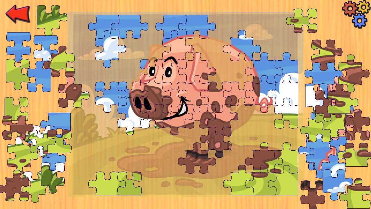 Funny Farm Animal Jigsaw Puzzle Game for Kids and Toddlers