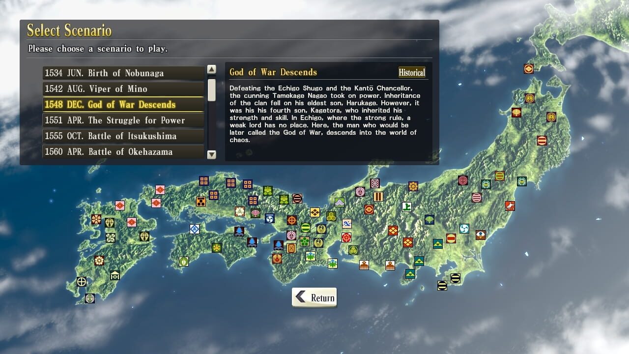 Nobunaga’s Ambition: Sphere of Influence – Scenario 2: God of War Descends
