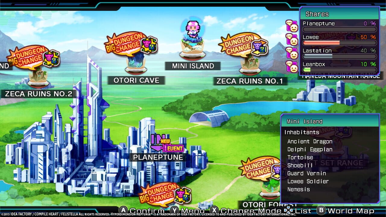 Hyperdimension Neptunia Re;Birth3: V Generation – Mini Island
