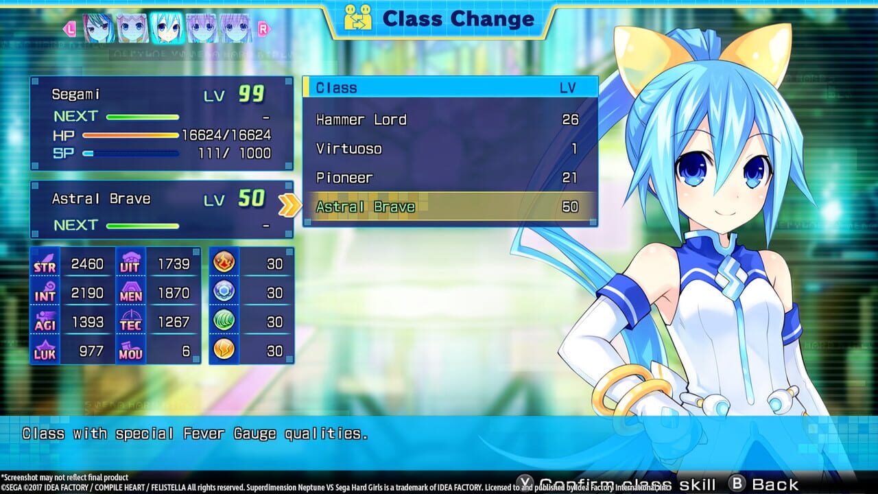 Superdimension Neptune vs. Sega Hard Girls: Segami’s Astral Brave