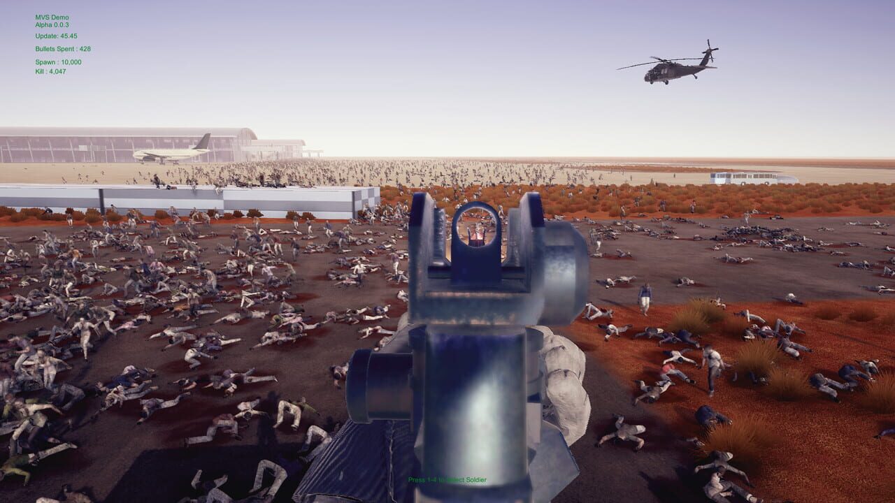 Minigun vs. Swarms of the Zombie Apocalypse Simulator