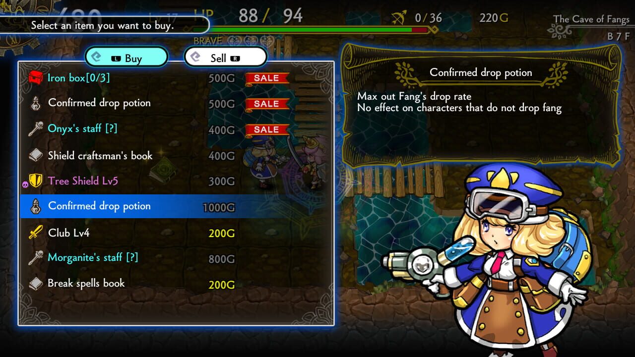 Dragon Fang Z: The Rose & Dungeon of Time – Extra Dungeon: The Cave of Fangs