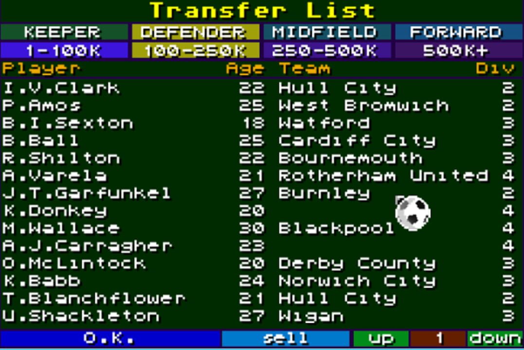 The Soccer Player Manager