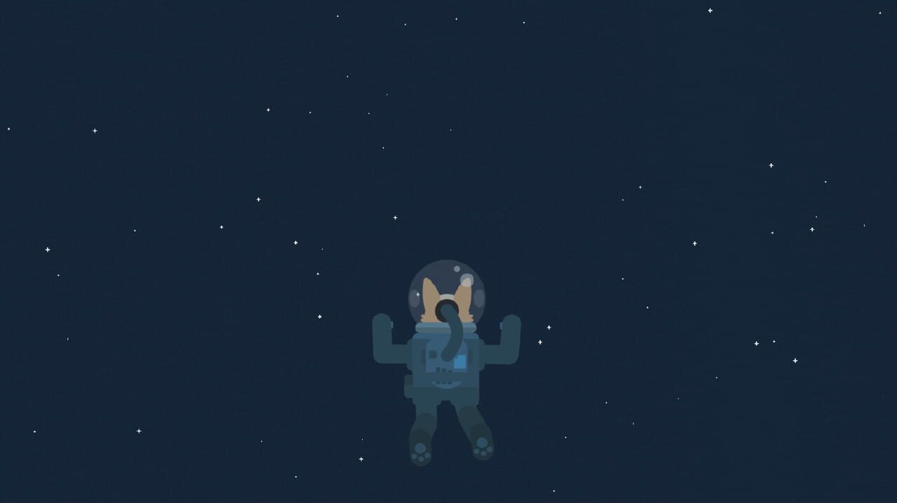 Lonely dog lost in space