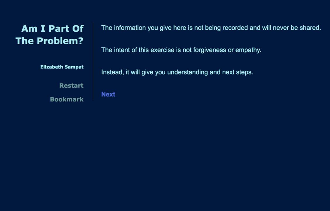 Am I Part of the Problem?