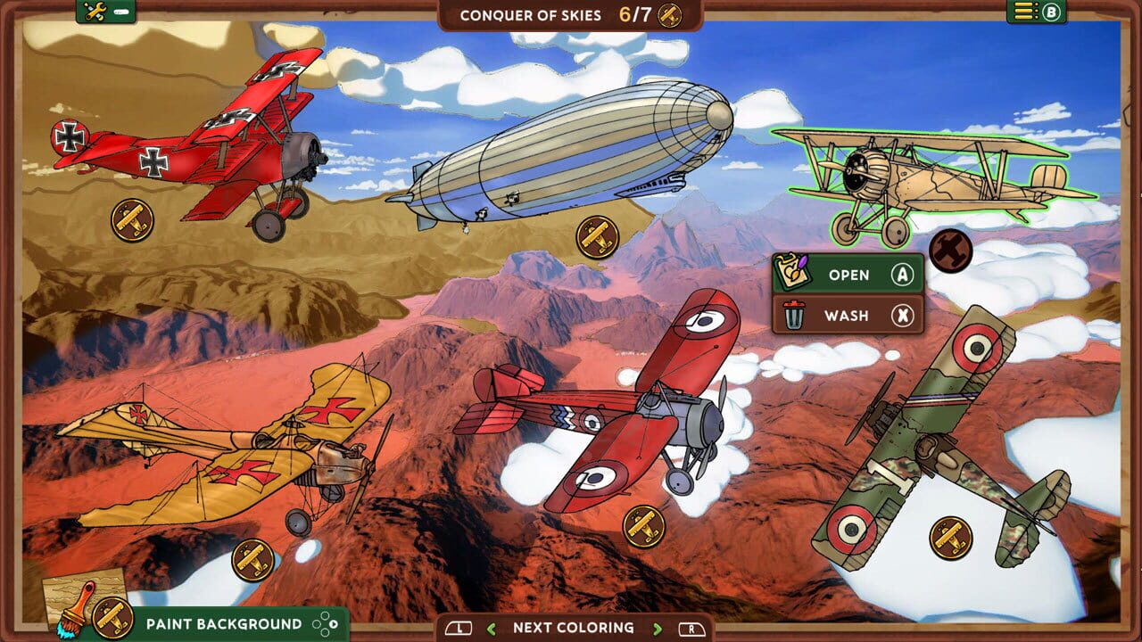 Red Wings: Coloring Planes
