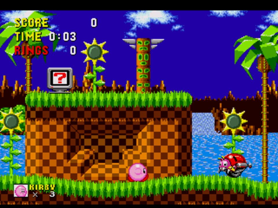 Kirby in Sonic the Hedgehog