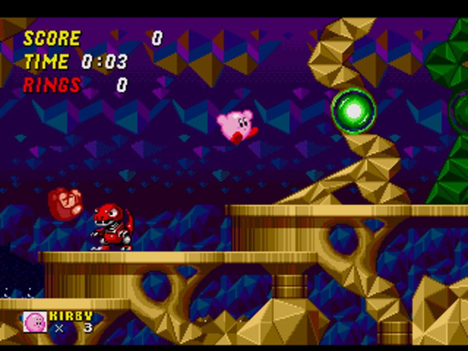 Kirby in Sonic the Hedgehog 2